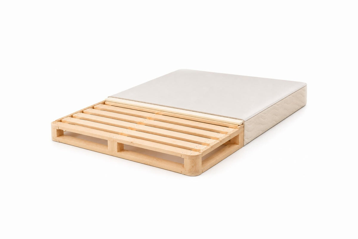 Wood-Slat Foundation, 4" low profile, ivory