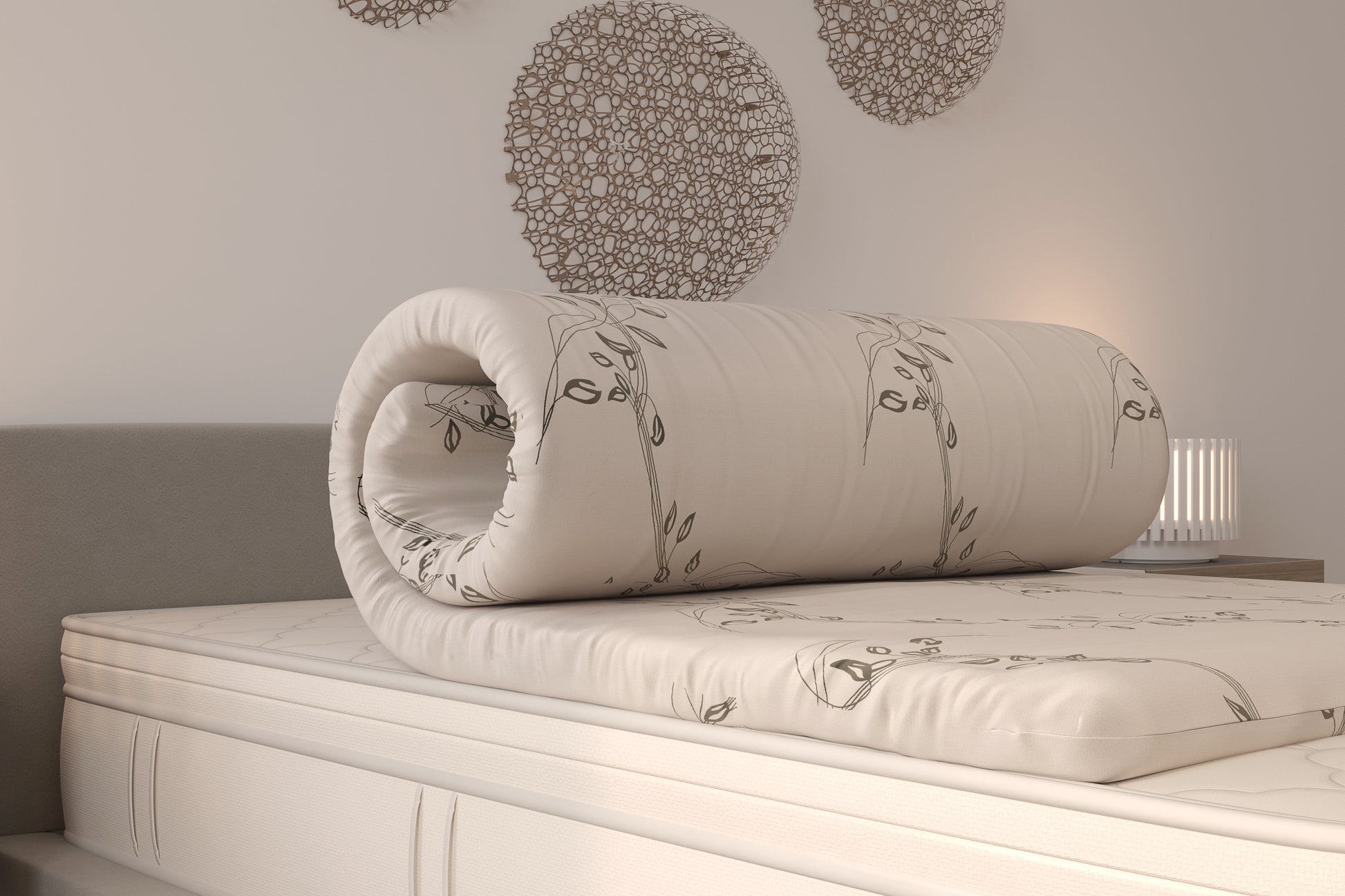 Wave™ - Certified Organic, 3.5" Sculpted Latex Pillow Top - Organic Mattresses, Inc. - Sleep Organic!®