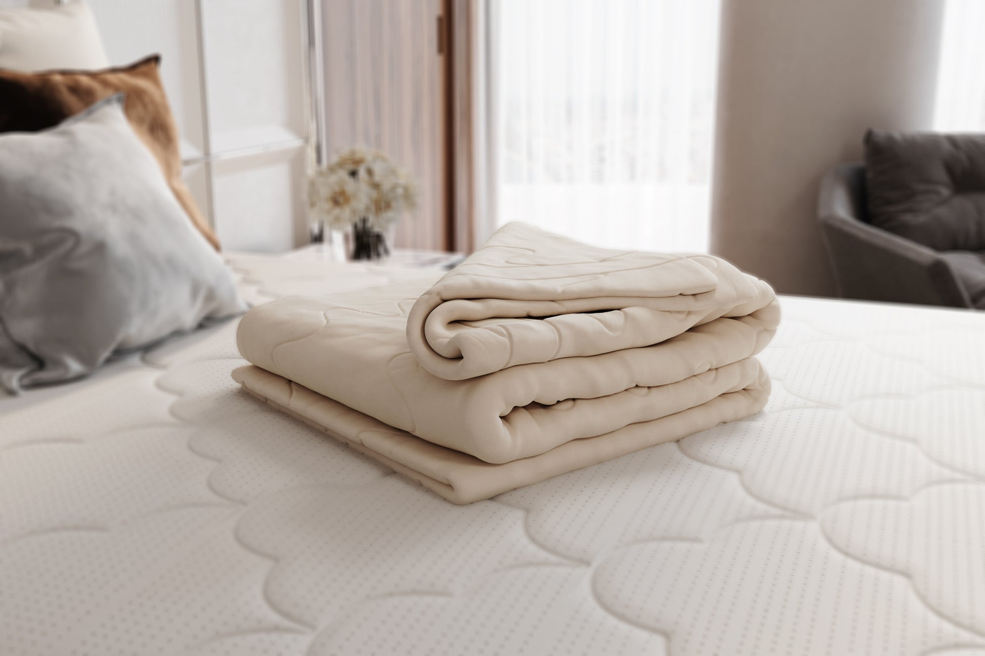 Certified Organic Quilted Wool Comforter - Organic Mattresses, Inc.